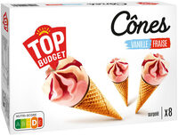 Cones vanille fraise