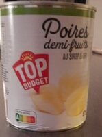 Poires demi-fruits au sirop léger