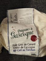 Foie gras de Canard Entier de Gascogne mi-cuit au Torchon