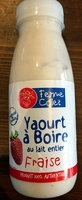 Yaourt à boire au lait entier fraise