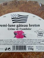 Demi-lunes gâteau breton crème framboise