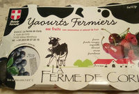 Yaourts fermiers aux fruits LA FERME DE CORLY