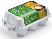 6 gros œufs Baby Coque datés du jour de ponte