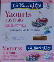 Yaourts aux fruits cerise-myrtille