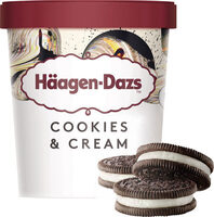 Helado de de crema con cookies tarrina