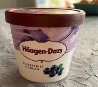 Blueberries & cream ice