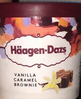 Ice cream vanilla caramel brownie
