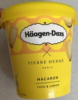Macaron yuzu lemon ice cream