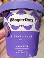 Glace macaron blueberry
