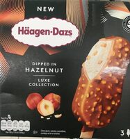 Glace dipped in hazelnut