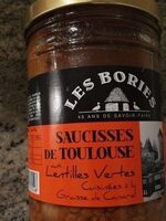 Saucisses de Toulouse aux lentilles vertes