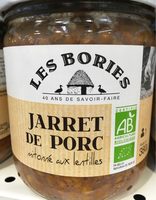 Jarret de porc mitonné aux lentilles