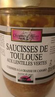 Saucisses de Toulouse aux lentilles vertes