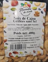 Noix de cajou grillées sans del