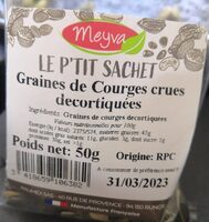Graines de courges crues décortiquées
