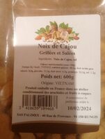 Noix de cajou grillées et salées