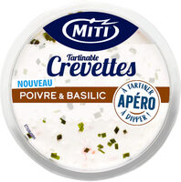 Tartinable crevettes poivre & basilic - 115g - Frais