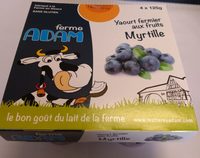 Yaourt fermier aux Myrtilles