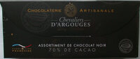 Assortiment de chocolat noir 70% de cacao