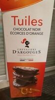Tuiles chocolat noir écorces d'orange