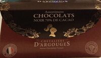 Assortiment chocolats noir 70% de cacao