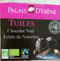Tuiles chocolat noir éclats de noisettes