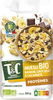 Muesli banane chocolat cacahuètes