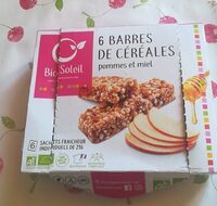 6 barres de céréales pomme et miel
