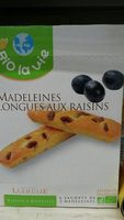 Madeleines longues au raisin
