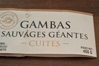 Gambas sauvages géantes cuites