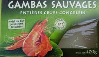Gambas sauvages entières crues congelées