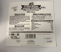 9 mini-pizzas jambon fromage