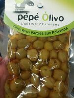 Olives vertes farcies aux poivrons