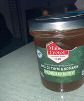 Miel de thym et romarin, propolis verte