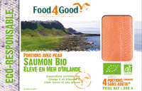 Portions avec peau Saumon BIO élevé en Mer d'Irlande