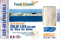 Filets sans peau Colin Lieu (Lieu Noir) de Mer du Nord MSC