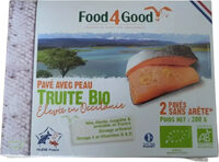 Pavé avec peau truite bio élevée en Occitanie
