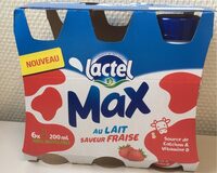 Lactel Max au lait saveur fraise