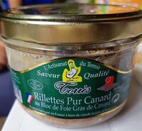 Rillettes de canard au bloc de foie gras