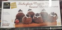 Bûche glacée magie de Noël caramel chocolat brownie