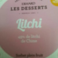 Sorbet litchi sans gluten