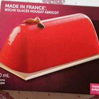 Bûche glacée nougat abricot