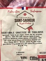 Veritable saucisse de toulouse