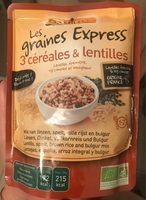 Les graines Express, 3 céréales et lentilles