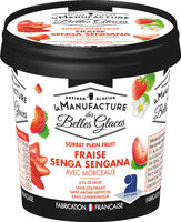 Sorbet plein fruit à la fraise senga sengana - La Manufacture des Belles Glaces