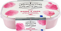 Glace parfum barbe à papa avec cristaux de sucre rose