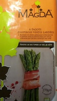 6 fagots d'asperges vertes lardées