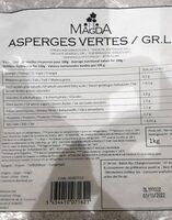Asperges vertes surgelées