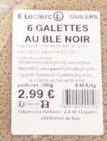 Galettes = Crêpes blé noir