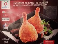 Cuisses de canette farcies morilles et cognac